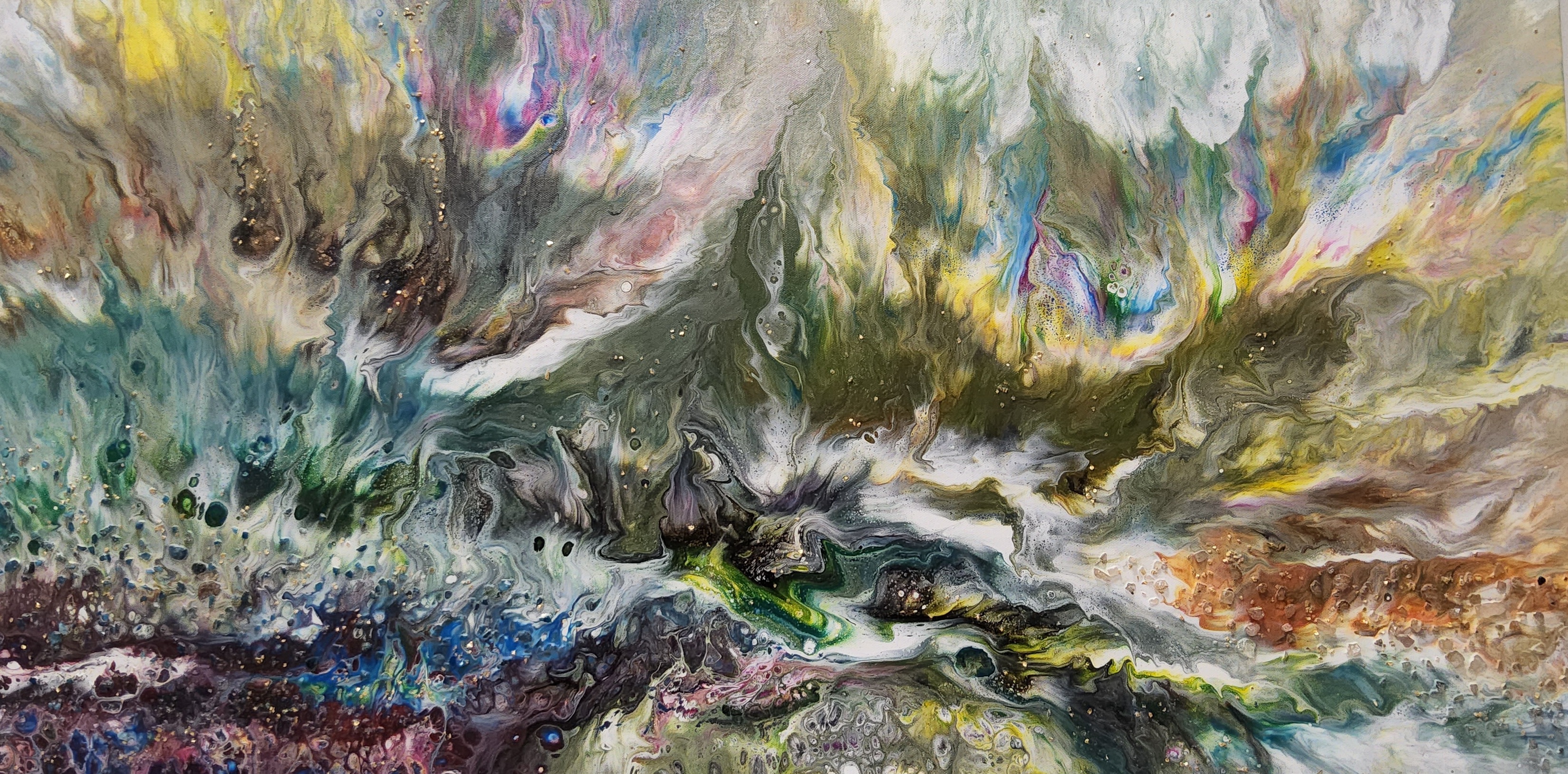 TABLEAU ABSTRAIT COLLECTION BOREALE 3D XL - NATURAL