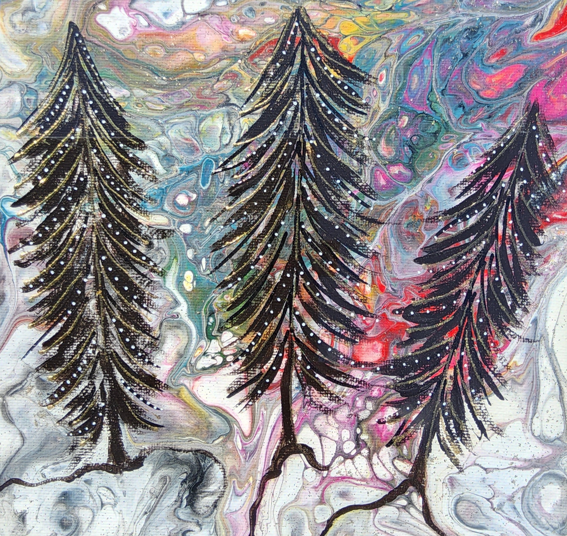 TABLEAU SAPINS COLLECTION BORÉALE 8 - 79