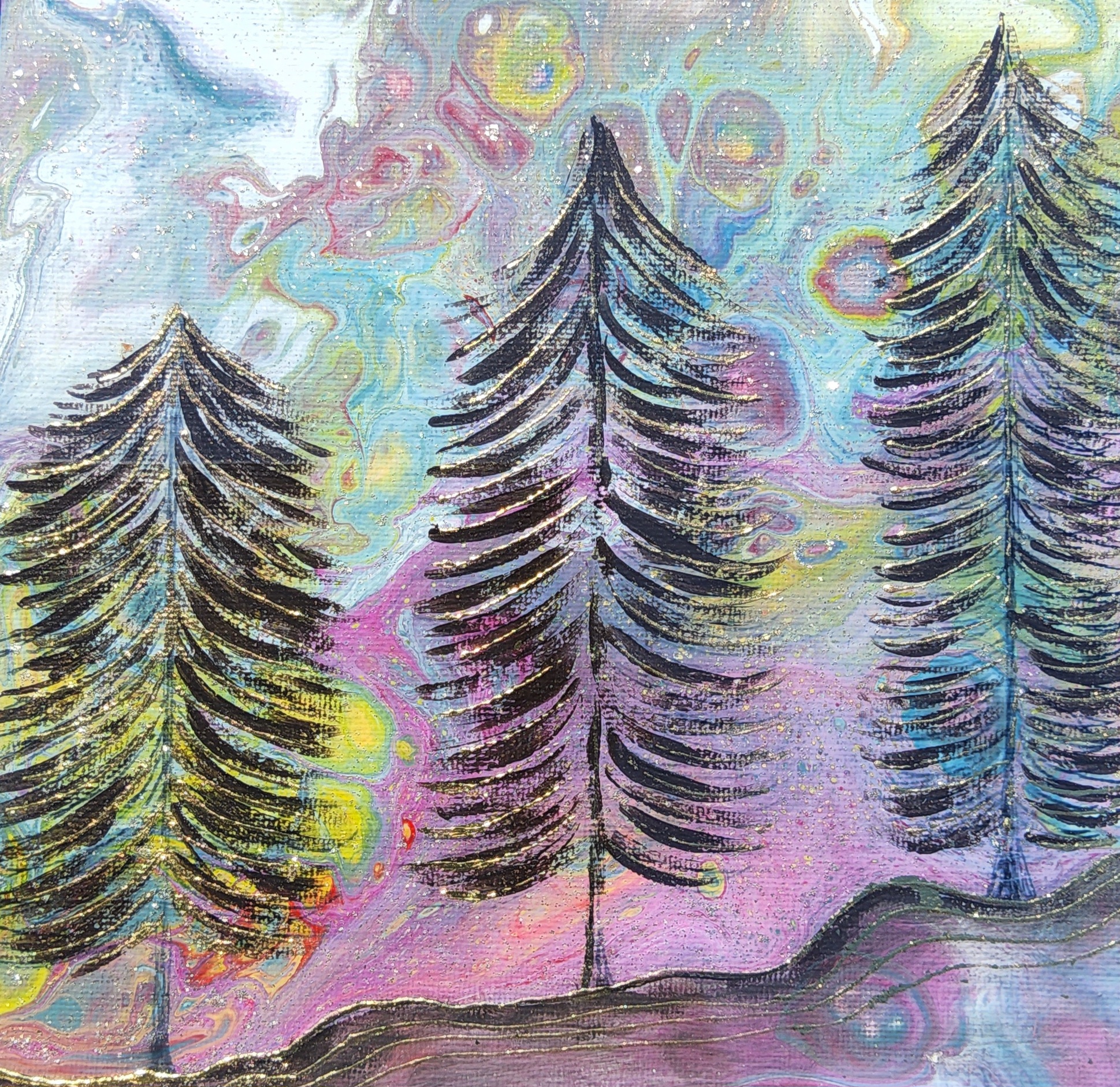 TABLEAU SAPINS COLLECTION BORÉALE 8 - N°74