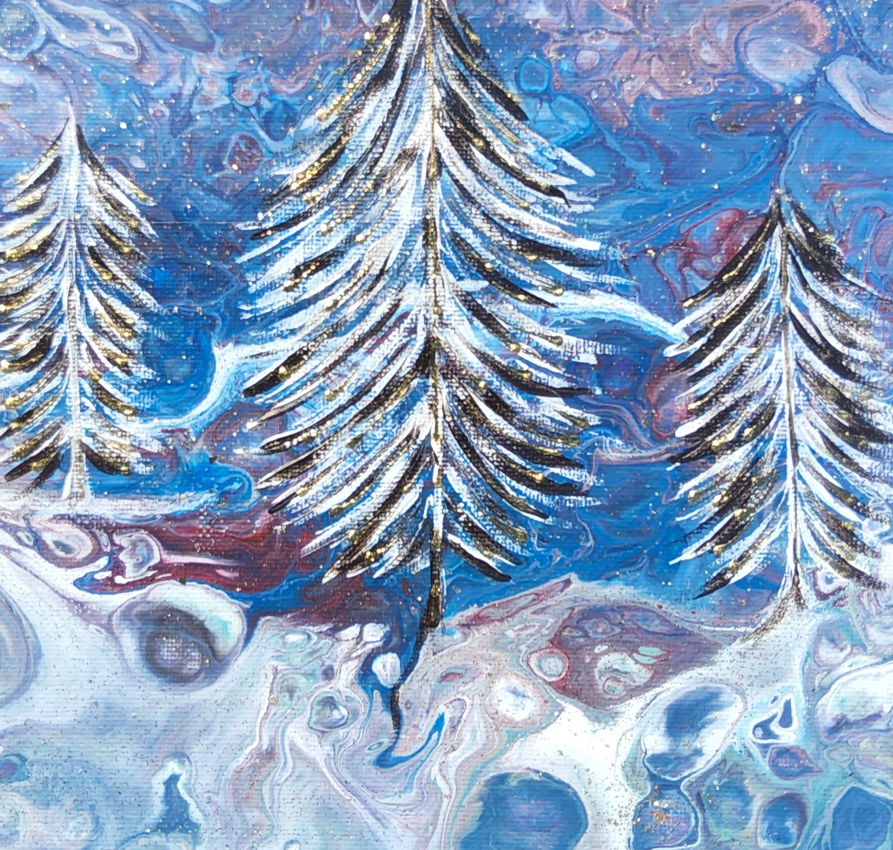 TABLEAU SAPINS COLLECTION BORÉALE 8 - N°77