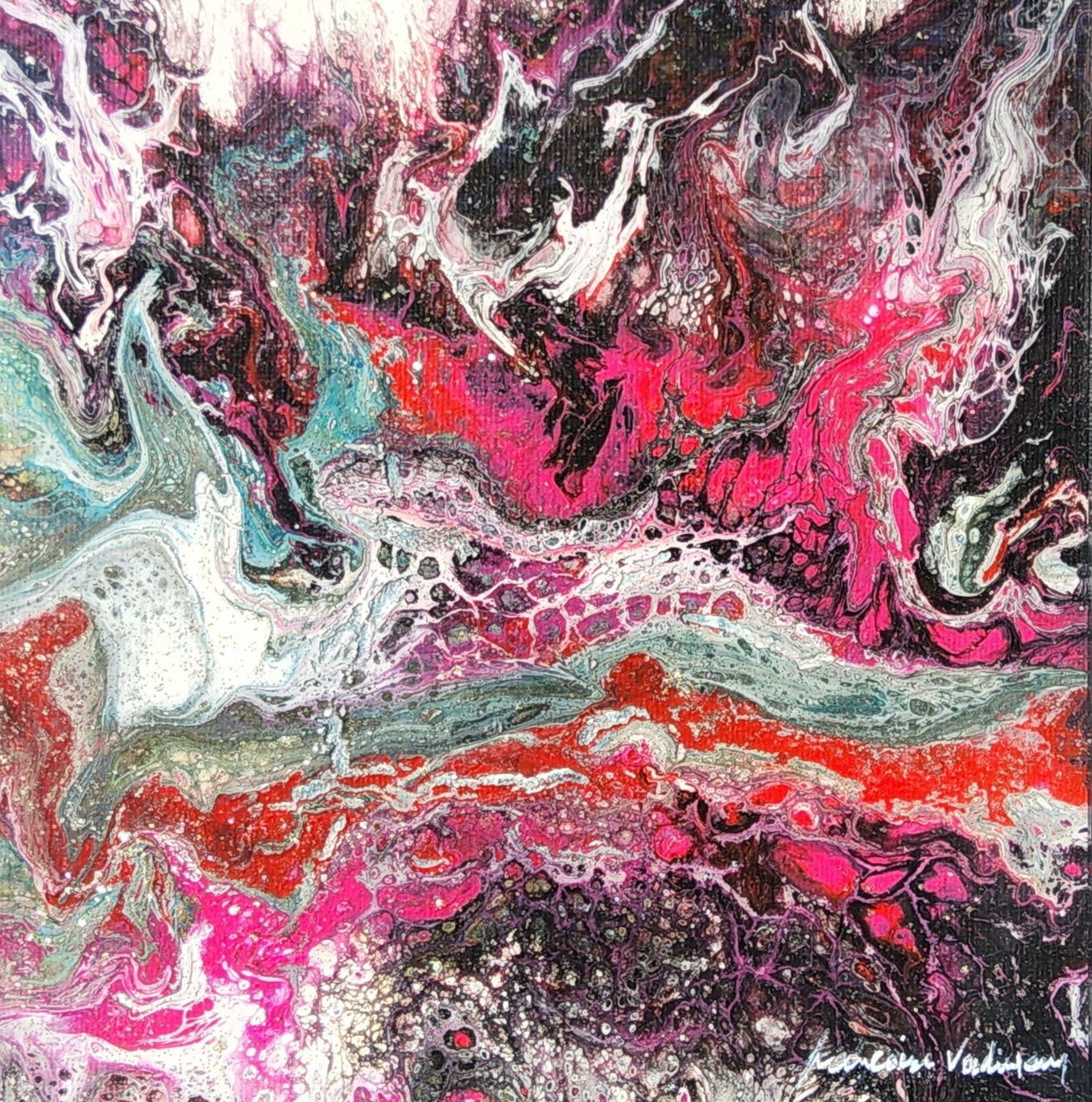 TABLEAU ABSTRAIT COLLECTION BOREALE 6 - N°45