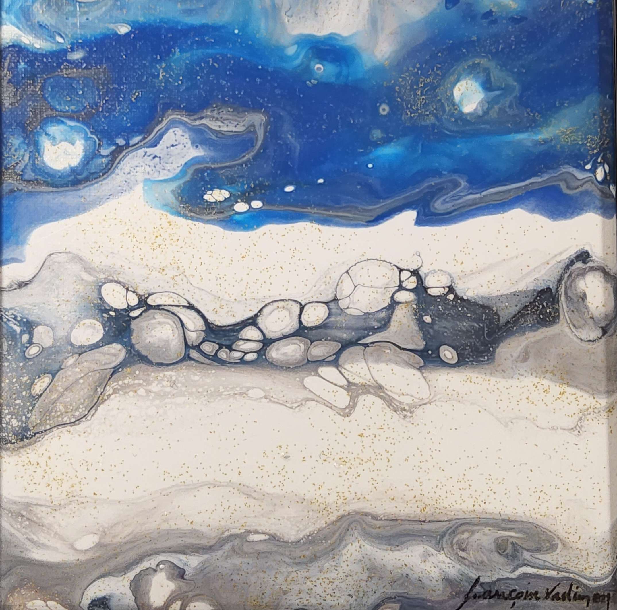 TABLEAU ABSTRAIT COLLECTION BOREALE 9 - N°97